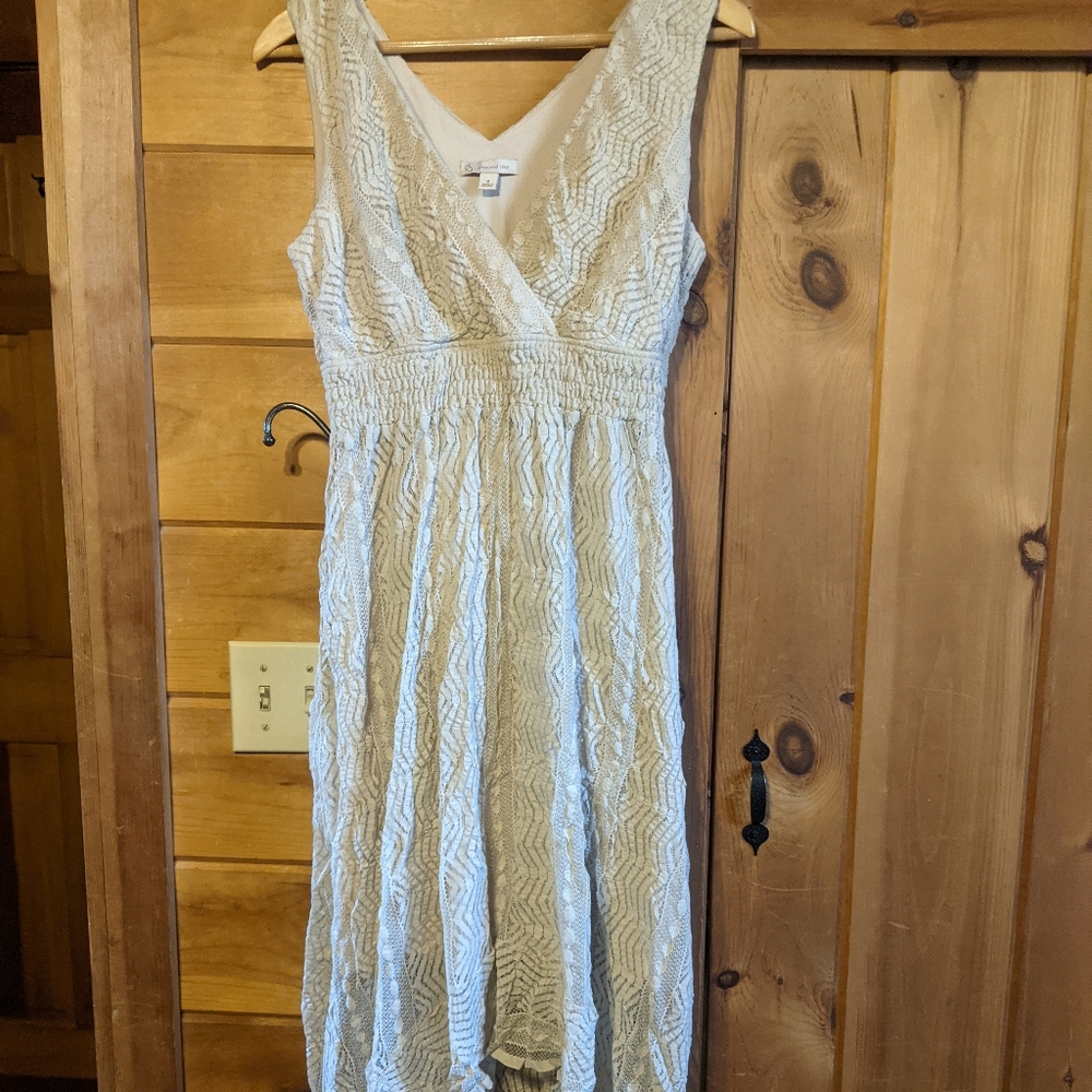 Champagne lace high-low size 8 summer dress